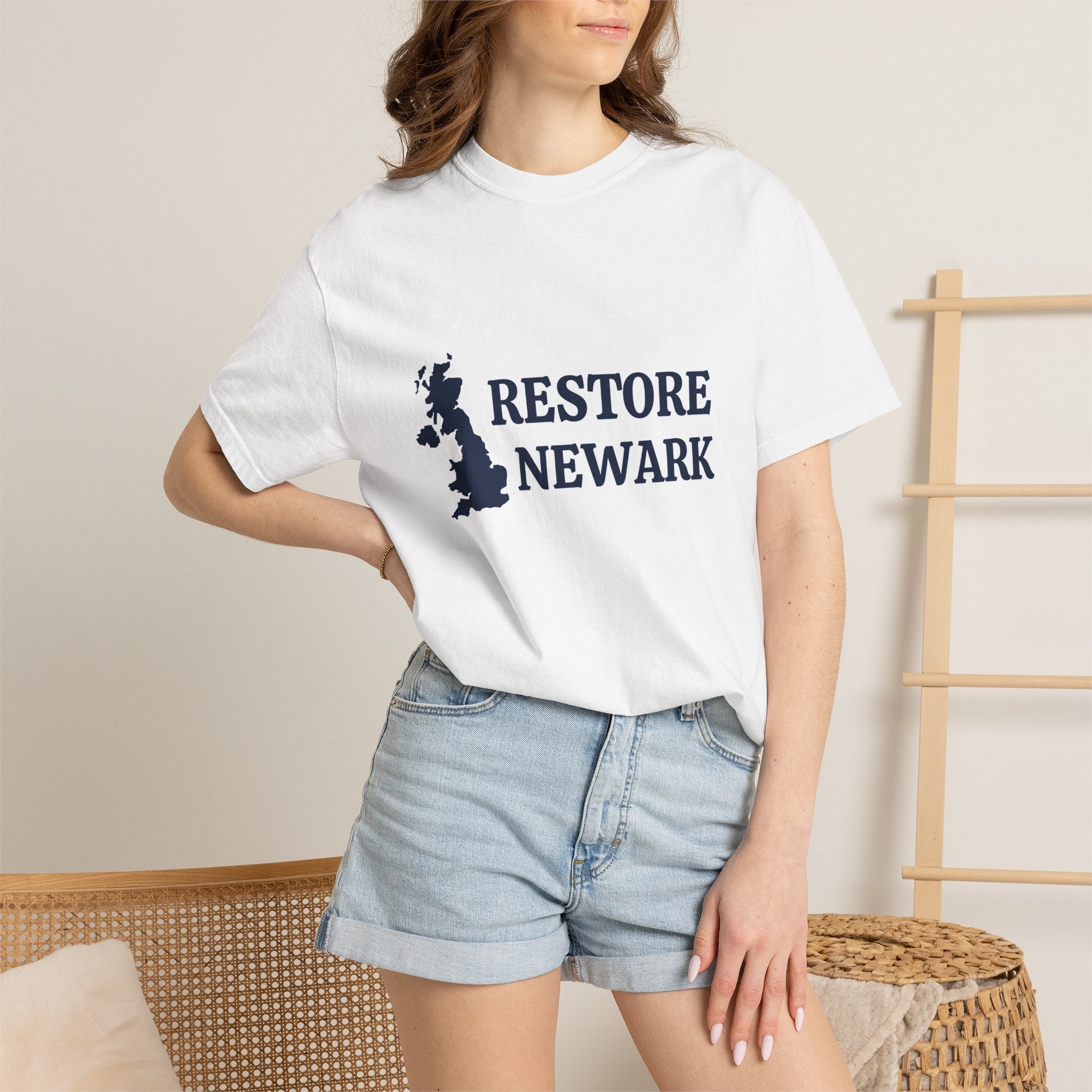 Restore Newark T-Shirt — UK Map Graphic City Pride Tee