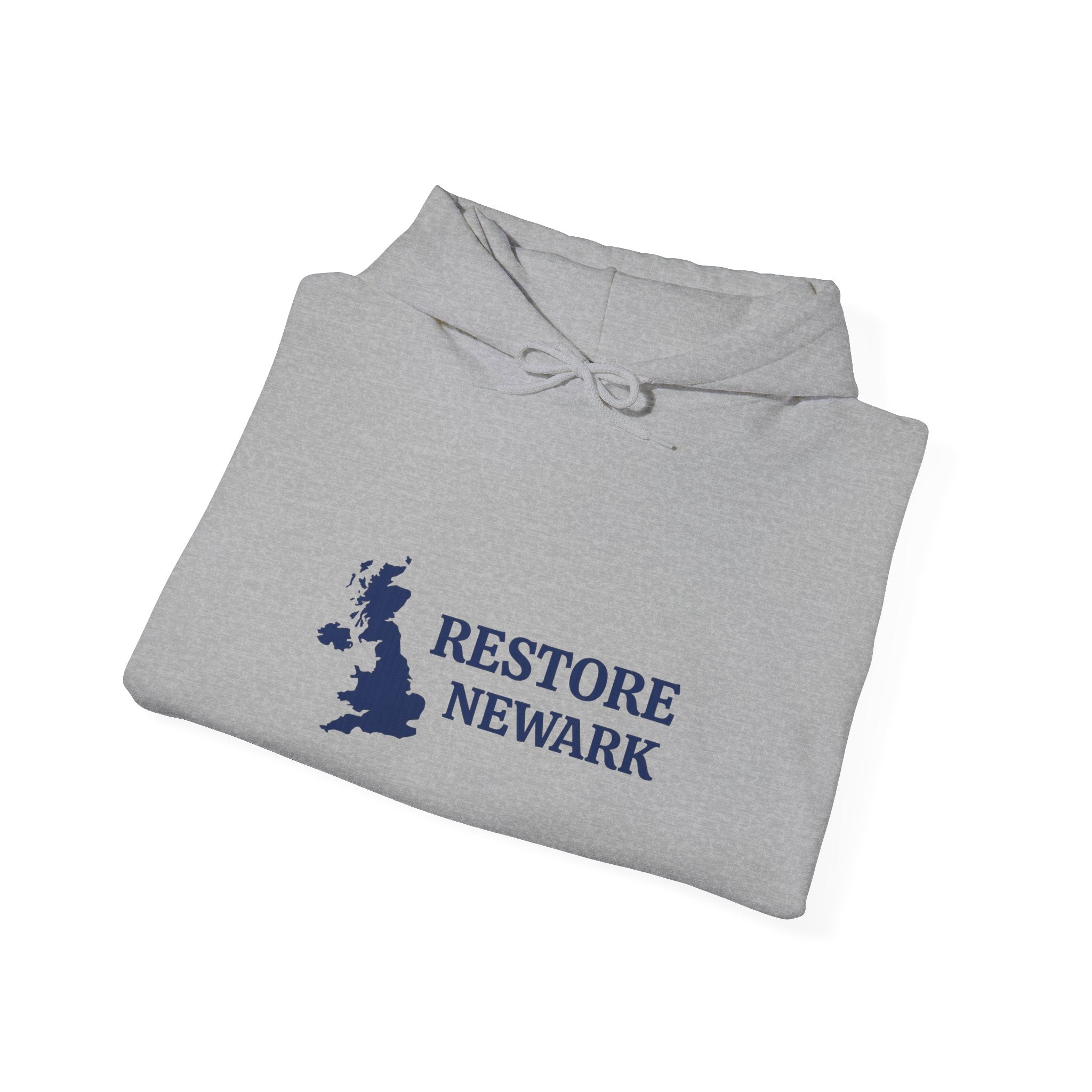 Restore Newark Hoodie — UK Map Logo Sweatshirt, Community Pride Pullover