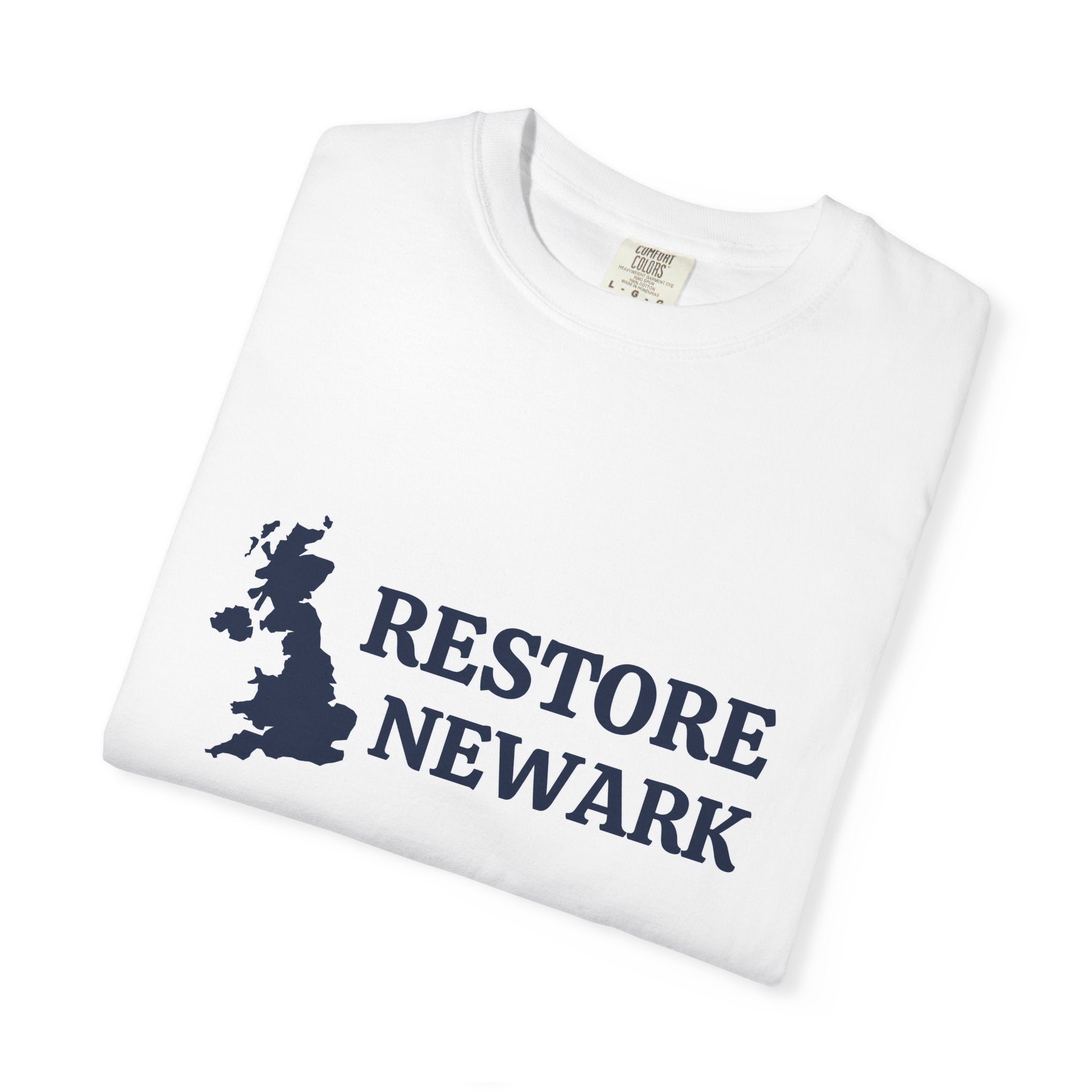 Restore Newark T-Shirt — UK Map Graphic City Pride Tee