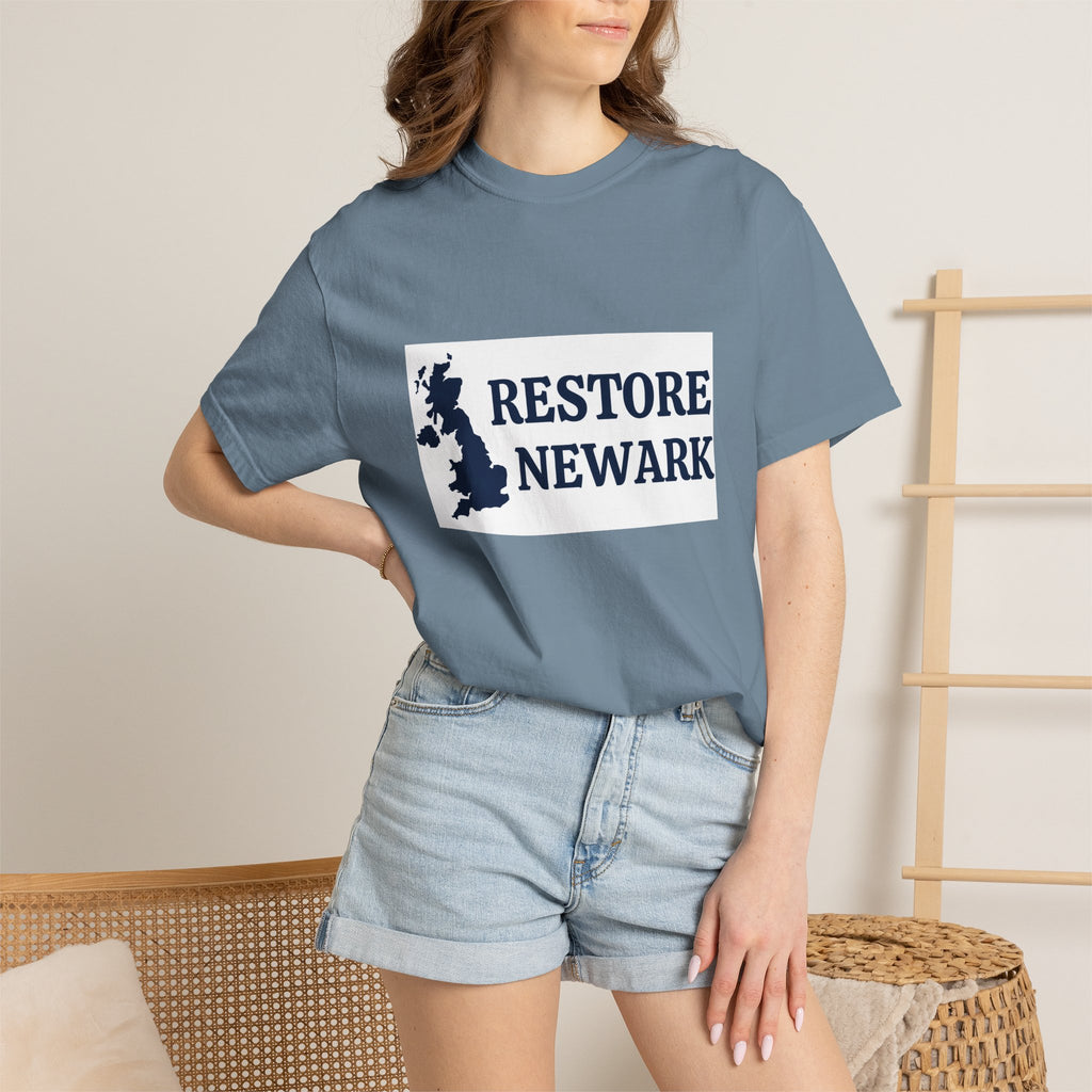 Restore Newark T-Shirt — UK Map Graphic City Pride Tee