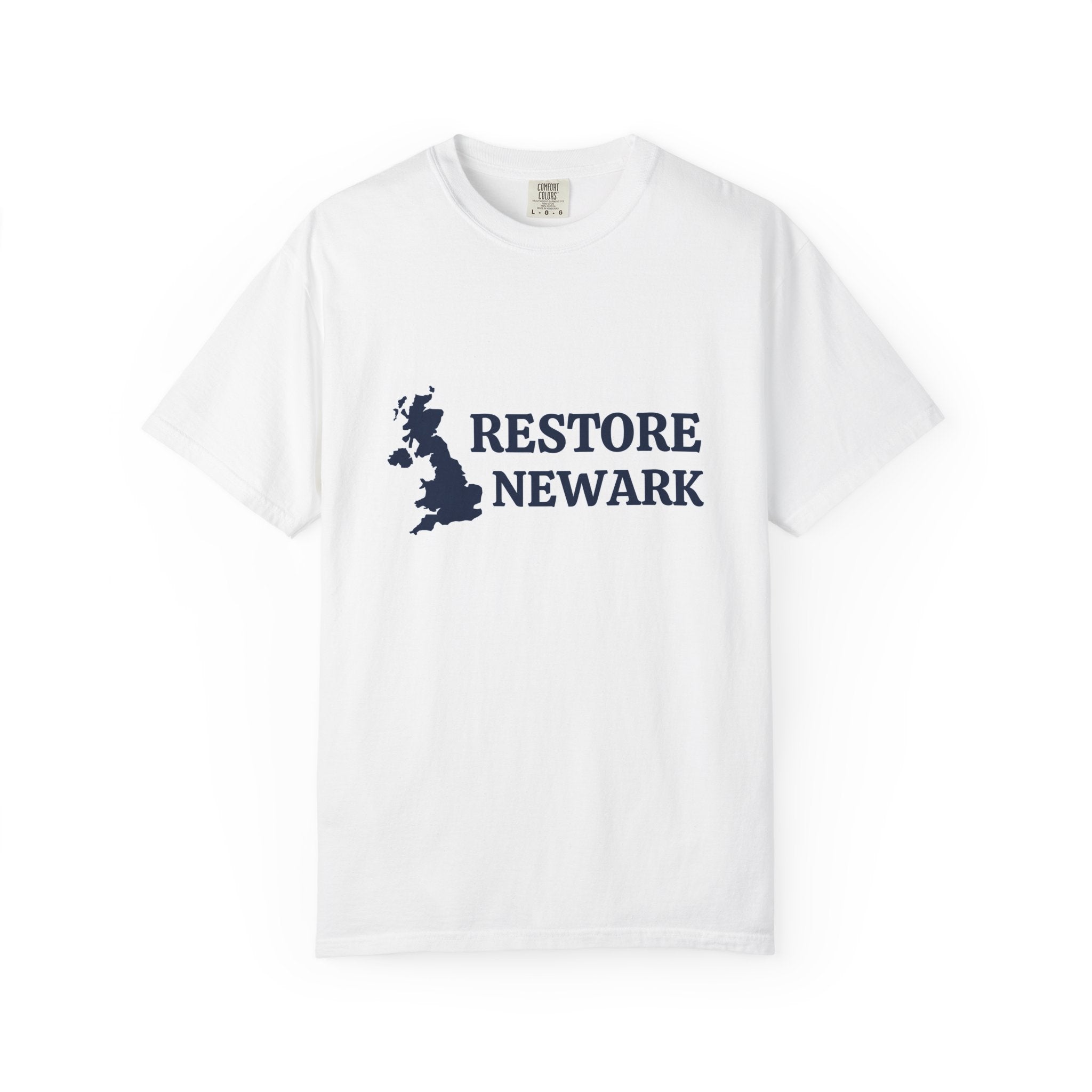 Restore Newark T-Shirt — UK Map Graphic City Pride Tee