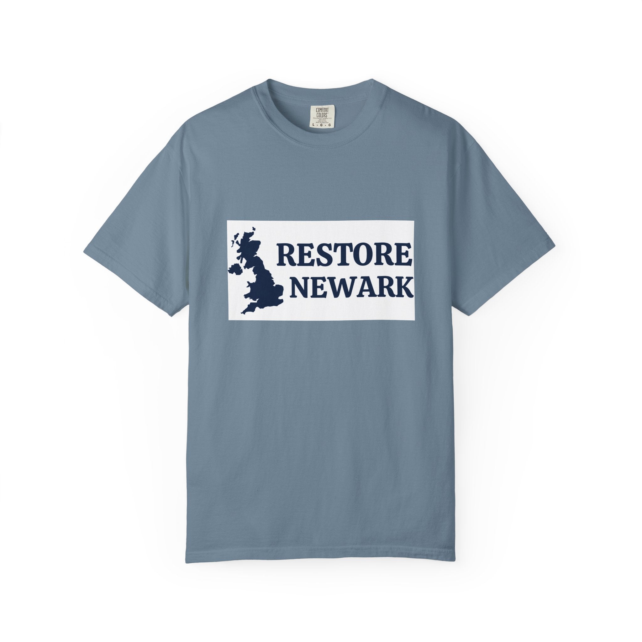 Restore Newark T-Shirt — UK Map Graphic City Pride Tee